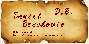 Daniel Brešković vizit kartica